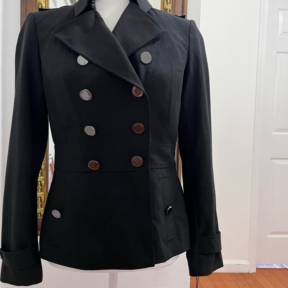 Clavin Klein Women's Black Double-Breasted Jacket size 2 - Picture 1 of 9